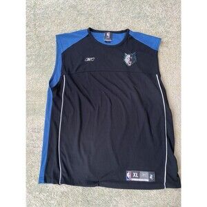 Vintage Reebok Jersey Minnesota Timberwolves Warmup Men's XL Sleeveless Black